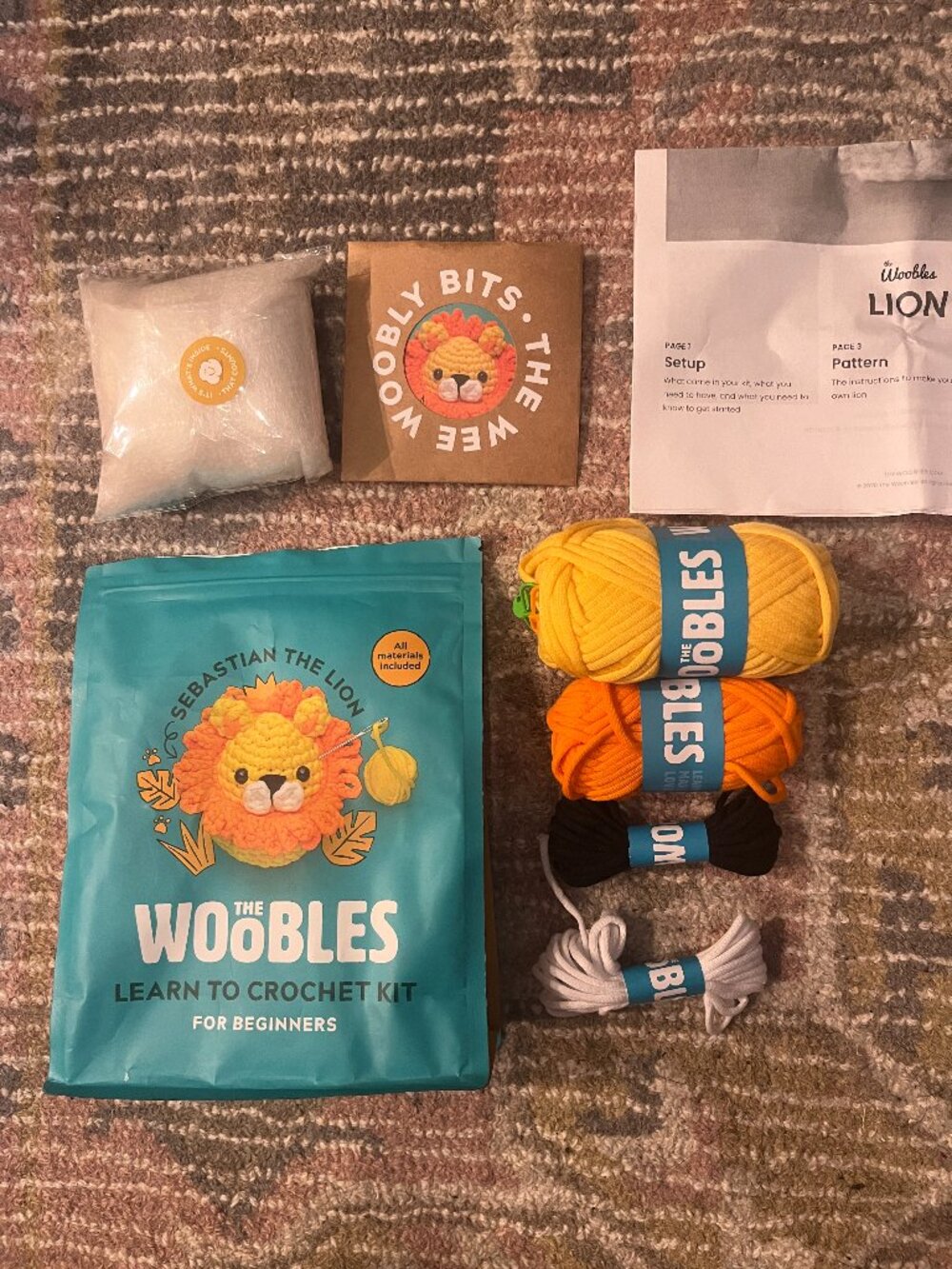 NWOT Woobles Sebastian the Lion Crochet Kit